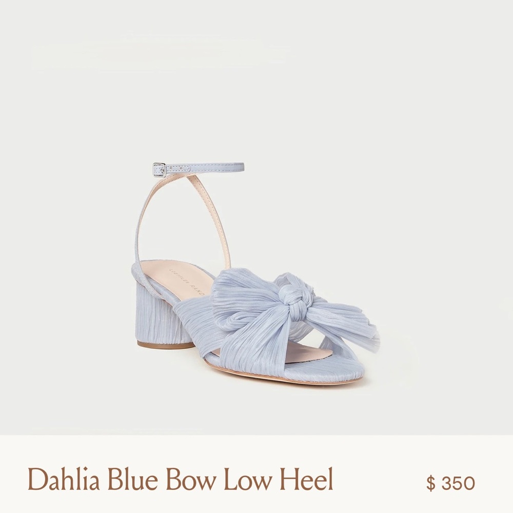 BRAND new Loeffler Randall Low Blue Heel Wedding Shoe (size 8.5)